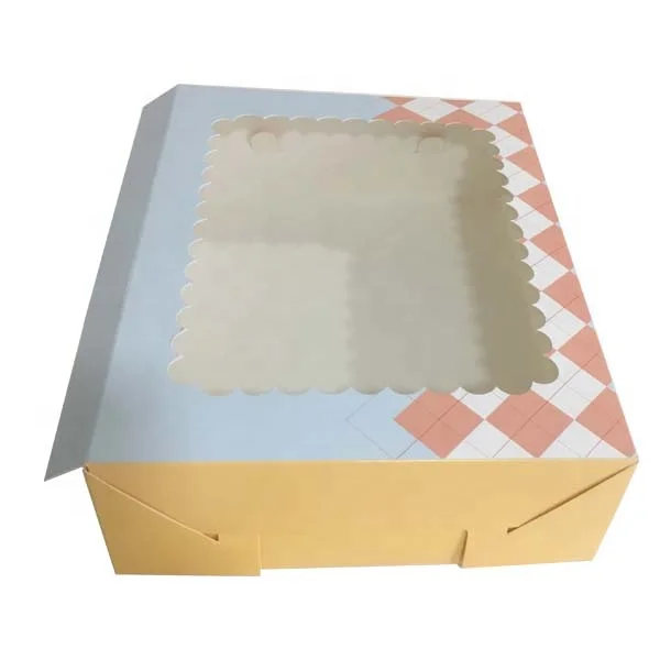 Wholesale custom printed high quality paper donut packaging box,donut box with clear window,packaging box for donut