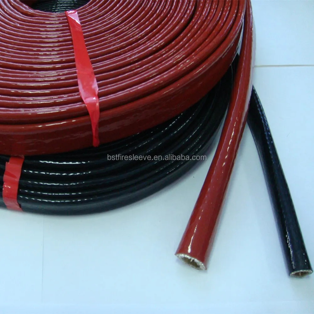 Stainless Steel Braided PTFE Hose Protection Silicone fiberglass insulation sleeve for wire