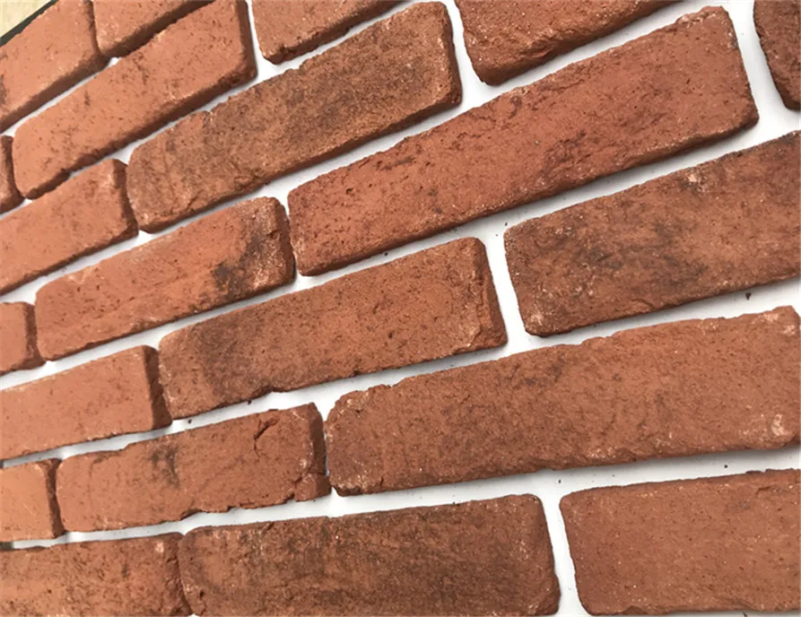 Традиционный красный античный кирпич ручной работы в старинном стиле для украшения стен