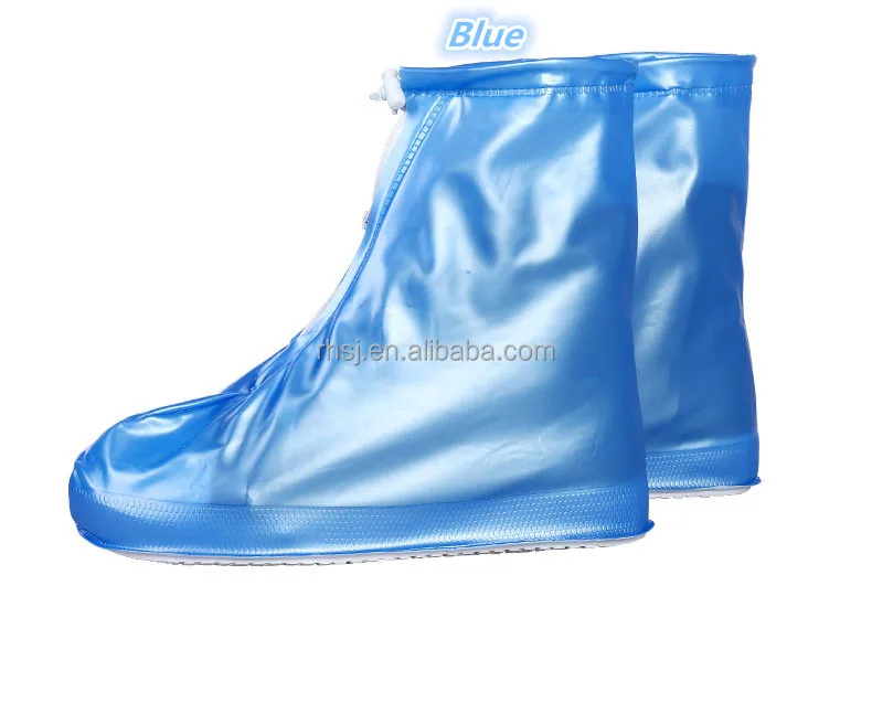 Hot sale customized LOGO colors PVC waterproof plastic shoe cover for rain