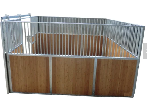 European Luxury High Quality Internal Bamboo Horse Stall With Rolling Feeder Stable Board
