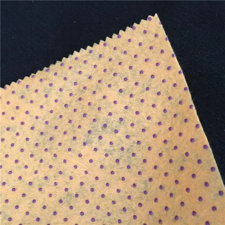 fast delivery anti slip carpet PVC polyester dots coated nonwoven fabric anti slip felt non woven fabric