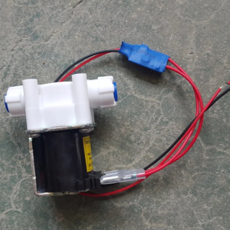 24v solenoid valve Plastic water solenoid quick connector FLOW LIMIT 300CC 400CC solenoid valve with limit switch