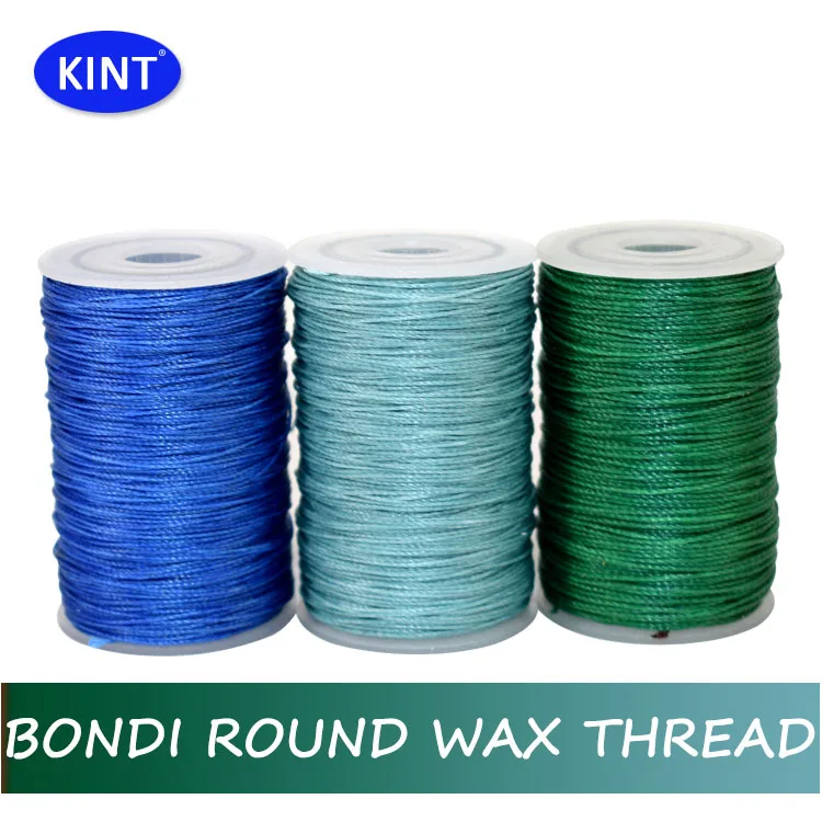 The Light Yellow 0.45mm 0.55mm 0.65mm  Polyester Thread Nylon Bonded Waxed Thread for Sewing Leather