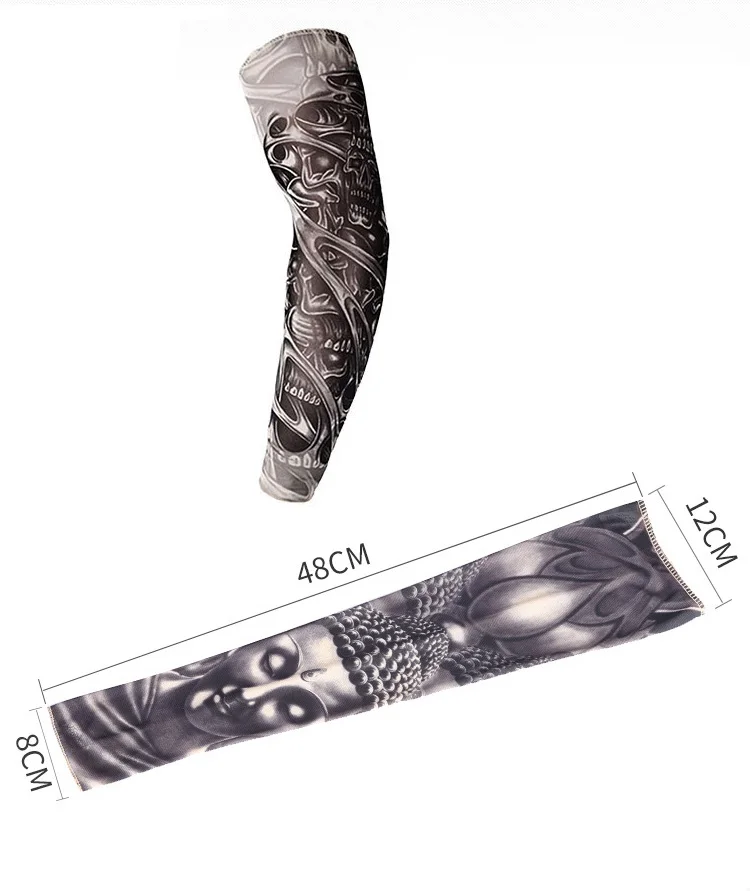 
Temporary Tattoo Sleeve Men Women Arm Warmer Designs Summer Sunscreen Arm Sleeves Cover Tattoos Sun UV Protection Elastic 