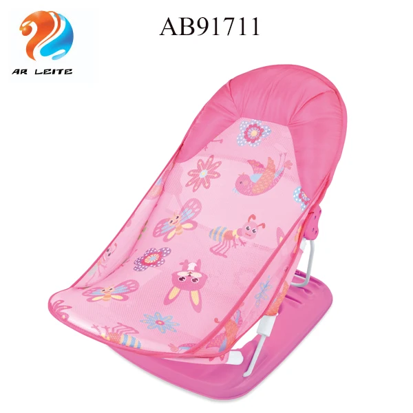 Newborn Infant Baby Sink Bath Tub Bather Seat Seats Safety Bathing Support with Pillow