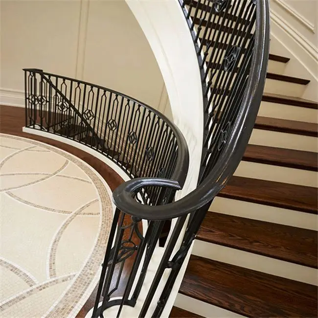 Iron staircase pictures wooden tread curved staircase stairway