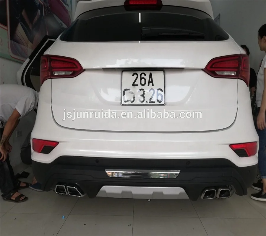 ABS car front and rear bumper guard for Hyundai Santa Fe 2017