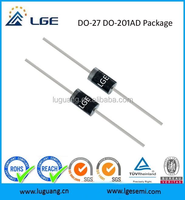 5A 150V DO-201AD SR515 thru hole schottky diode