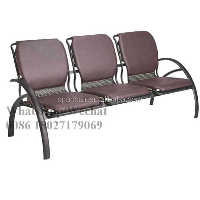 beauty 3 seater salon luxury reception barber airport hospital lounge chair waiting room chair for office waiting room