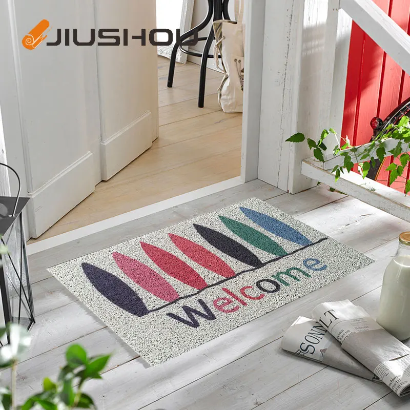 
Plastic custom printed PVC silicone vinyl door floor mat 