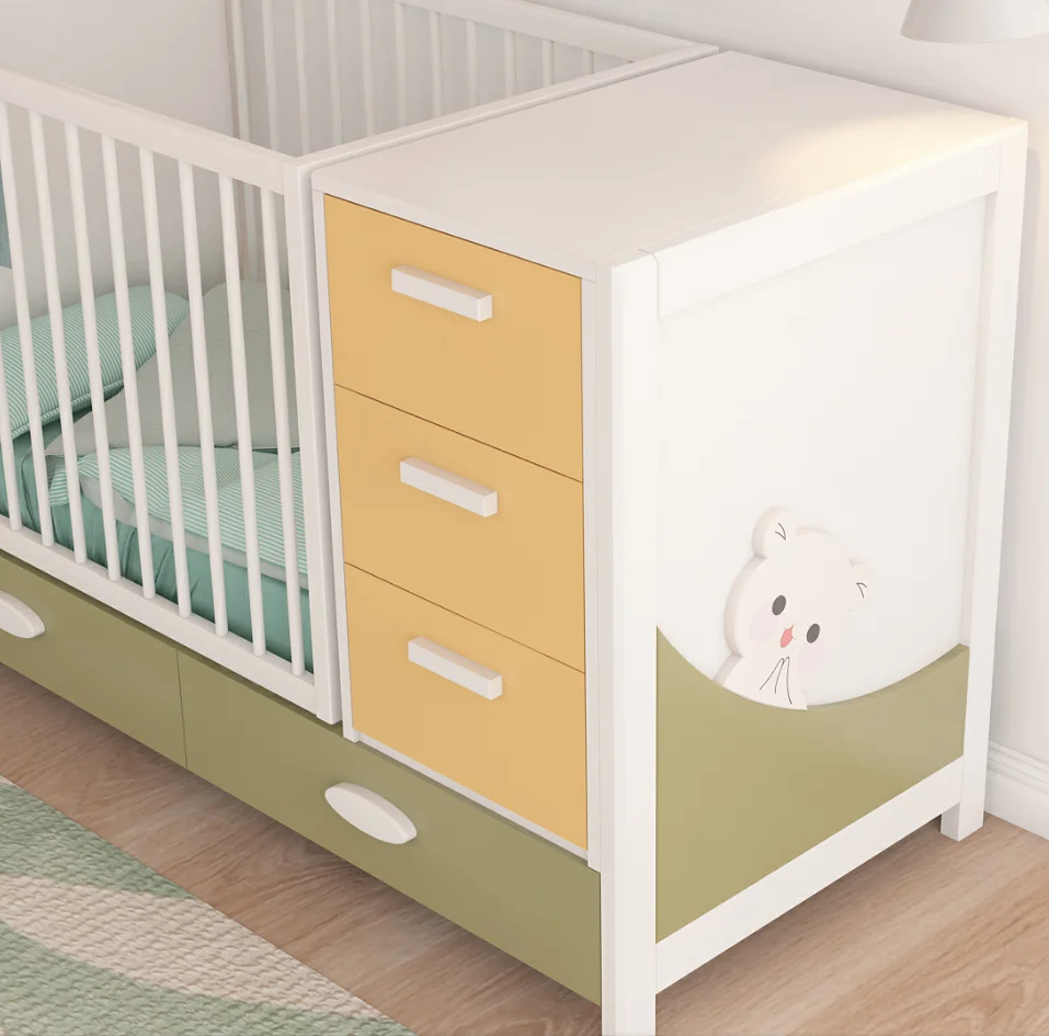 
Three position baby beds with cradle changing table 