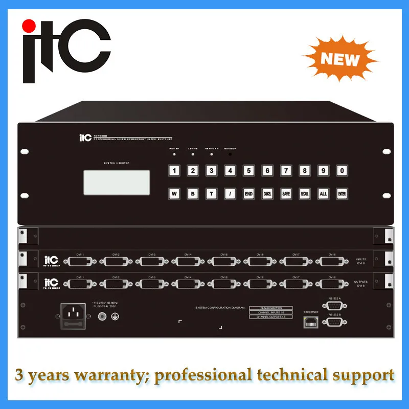 Ts-9208b 8-Channel HD аудио видео DVI матричный коммутатор