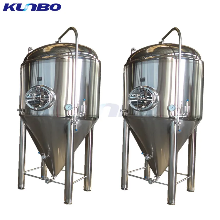 KUNBO Used Stainless Steel Large 1000 Liters Beer Fermentation Tanks for Sale
