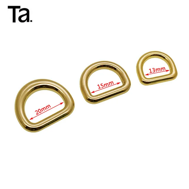 The Factory Custom 21MM Gold Metal D Ring Buckle Equipment Accessories for Handbag or Clothes