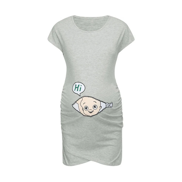 
2019 Fashion Baby Breastfeeding Cover Women Maternity Nursing T Shirt Dress 