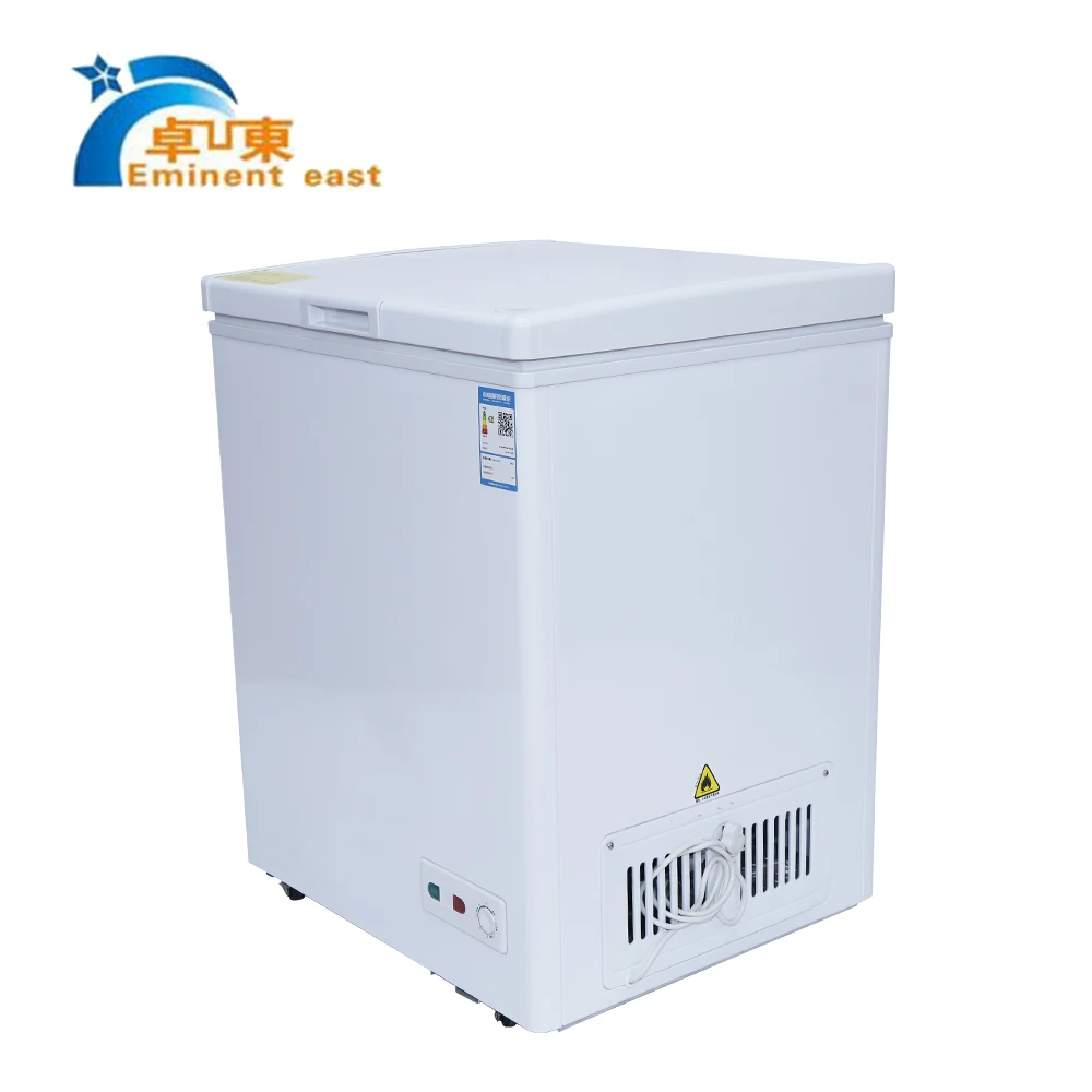 Нагрудный холодильник на солнечных батареях 145L, 12 В, 24 В постоянного тока, морозильная камера