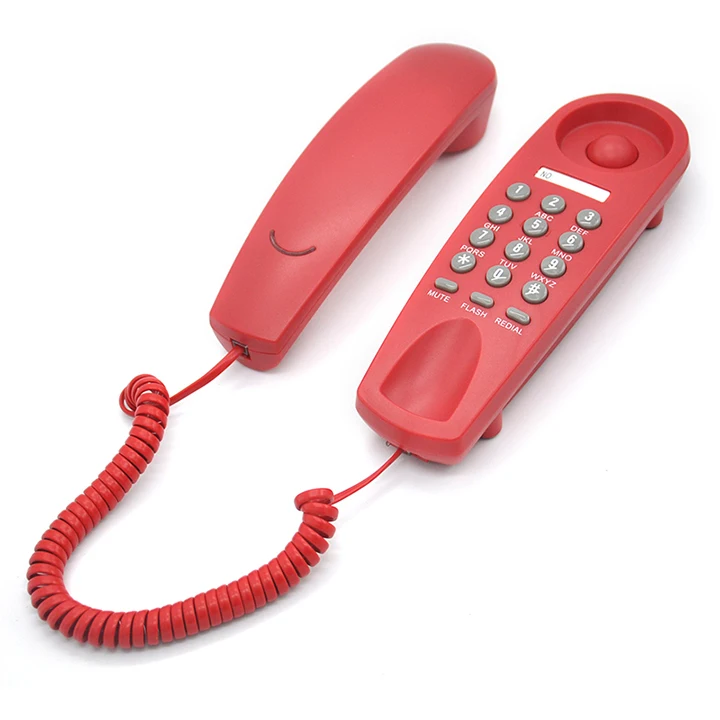 Shenzhen Mini Desktop and Mountable Slim Phone for Home Decoration with Last Number Redial Function