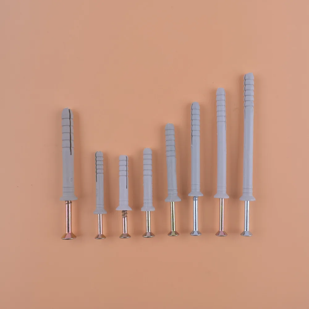 
Professional made 8pieces nylon screw anchor with nail screw 