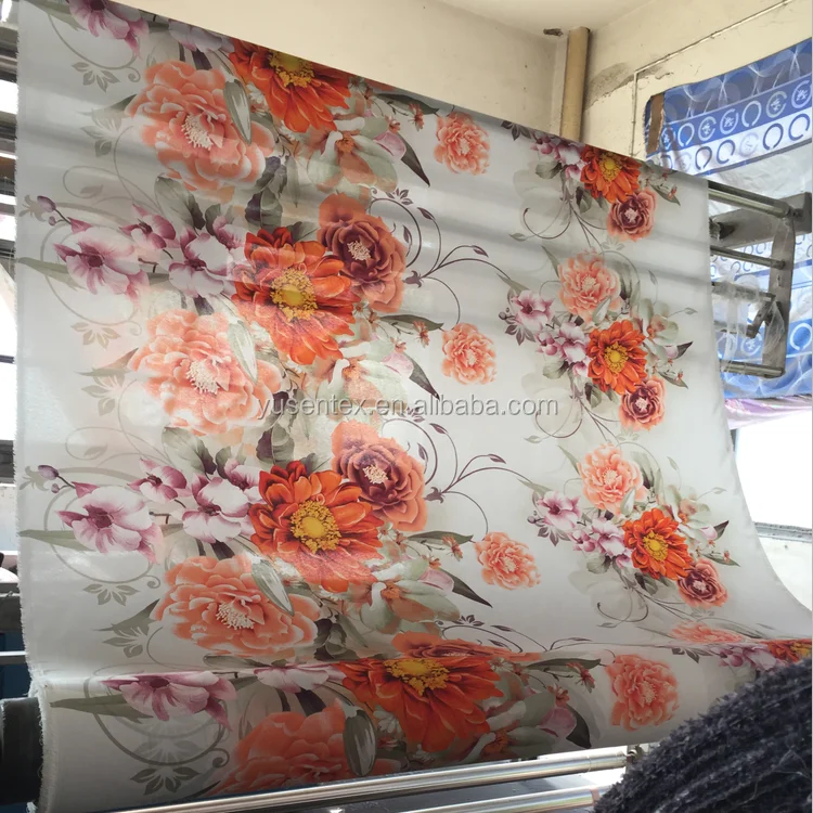 Disperse printed bed sheet fabric polypropylene woven microfiber home textile fabric for bedsheets