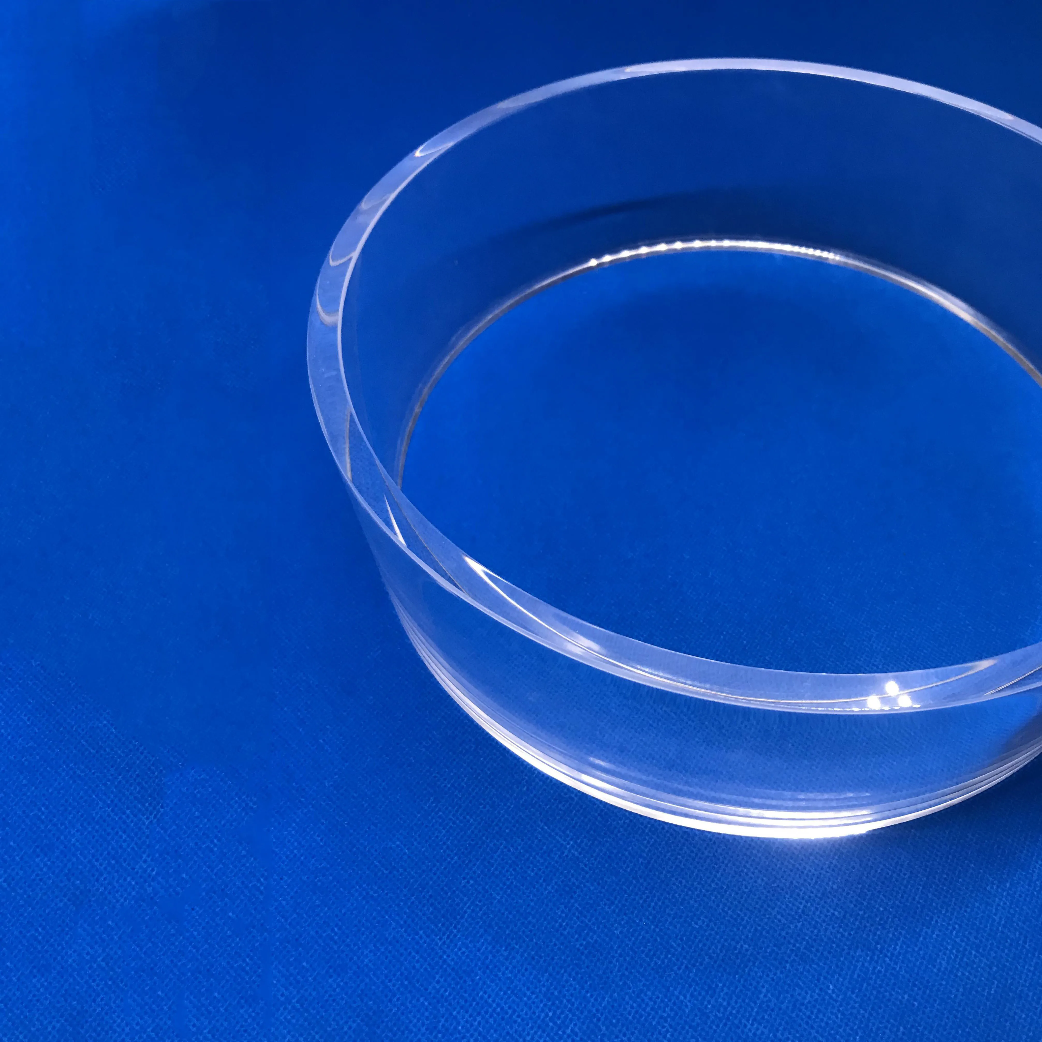 High Pressure Fused Silica Large Diameter Transparent Quartz Glass Tube For UV Lamp