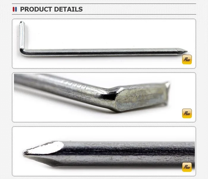 High Quality China Carpet Nail OEM Special Shape Spring Steel Hook Right Angle L Type Nail