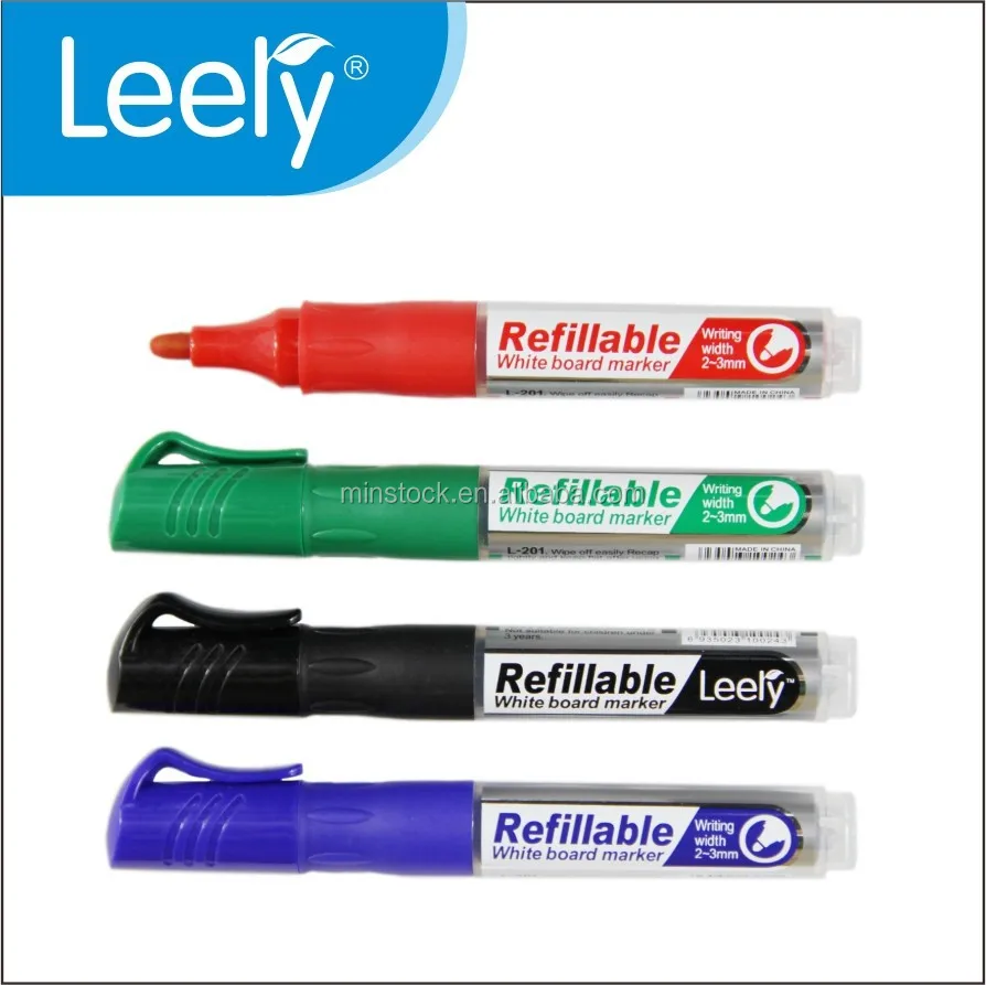 New cap with clip refillable whiteboard marker LEERY brand