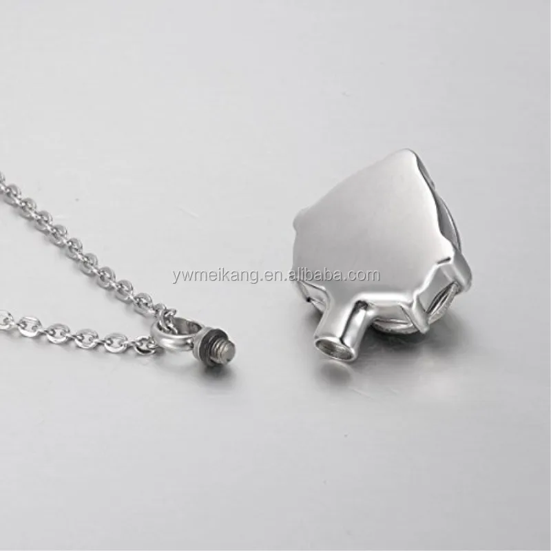 Emerald Diamond May Birthstone Hold My Heart Urn Necklace Cremation Jewelry