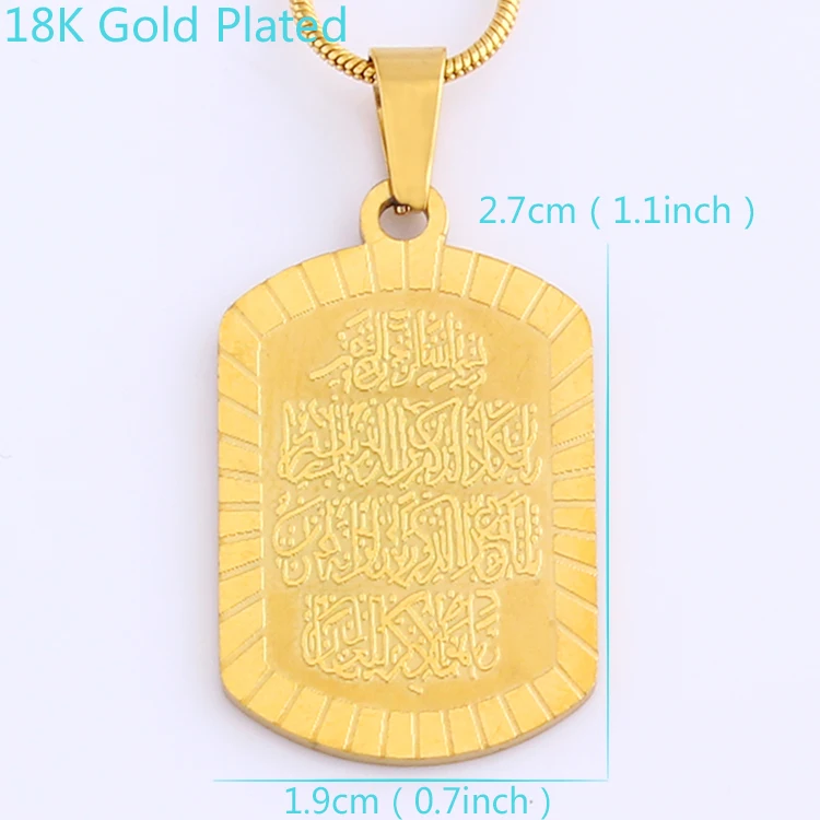 
JH Avant-garde Fashion Big/Medium/Small Sizes Gold Plated Pendant With Necklace Christian Jewelry 