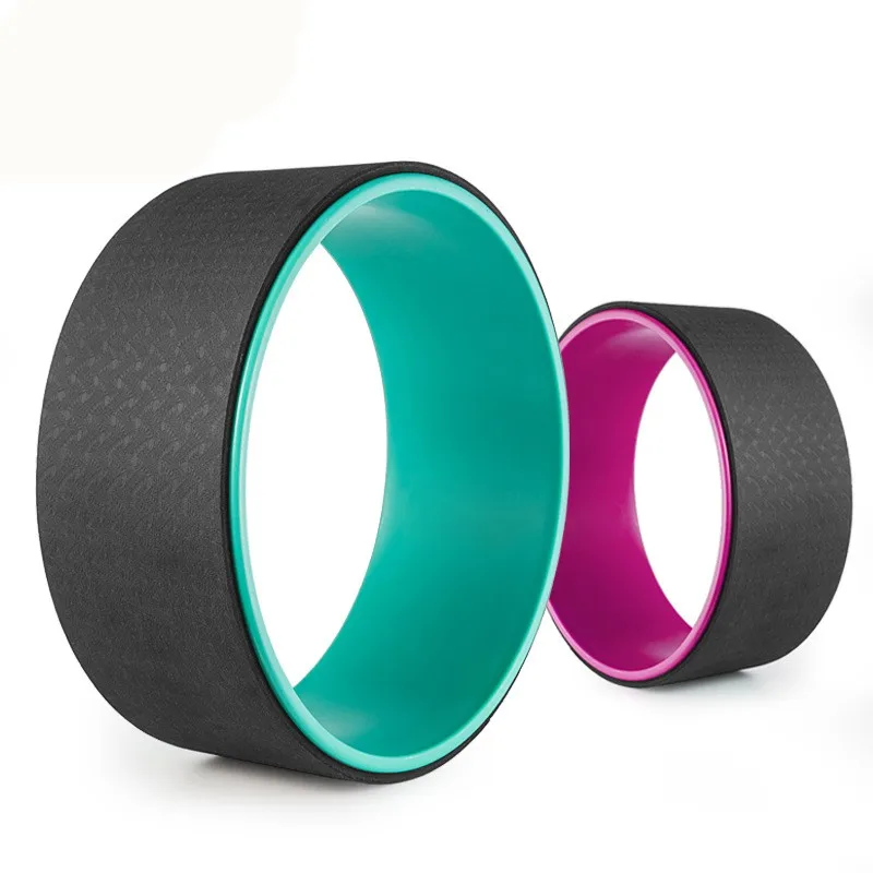 Stretching Gym workout back fitness exercise tool yoga wheel tpe yoga circle