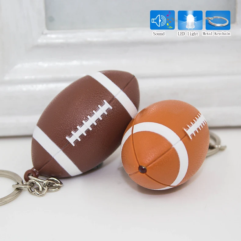 Promotion custom 3D plastic American football keychain rugby keyring,sports keychain