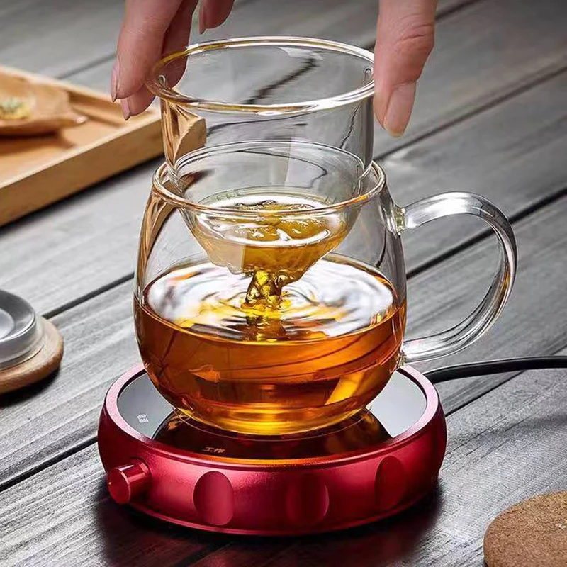 China Manufacturer High temperature resistant office Tea Cup with bamboo lid and glass infuser