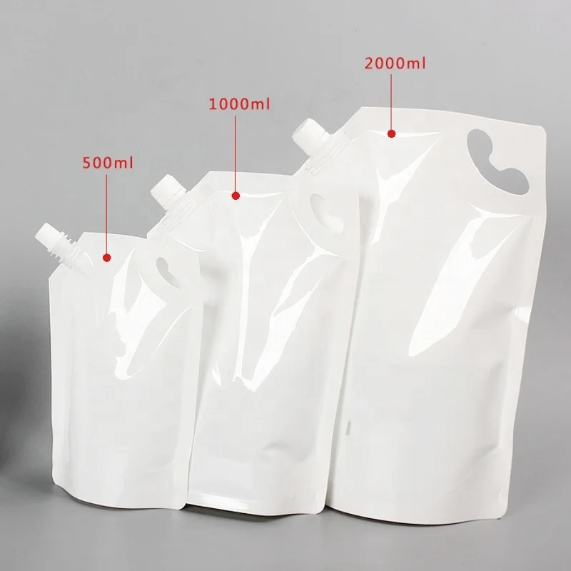 100ML White Spout Pouch Shampoo Pouch Detergent Liquid Packaging bag