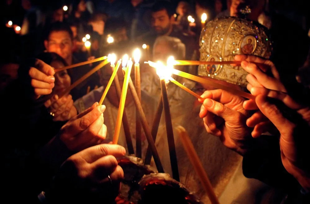 classic traditional prayer beeswax Saint Nicholas Greek Orthodox Church candles