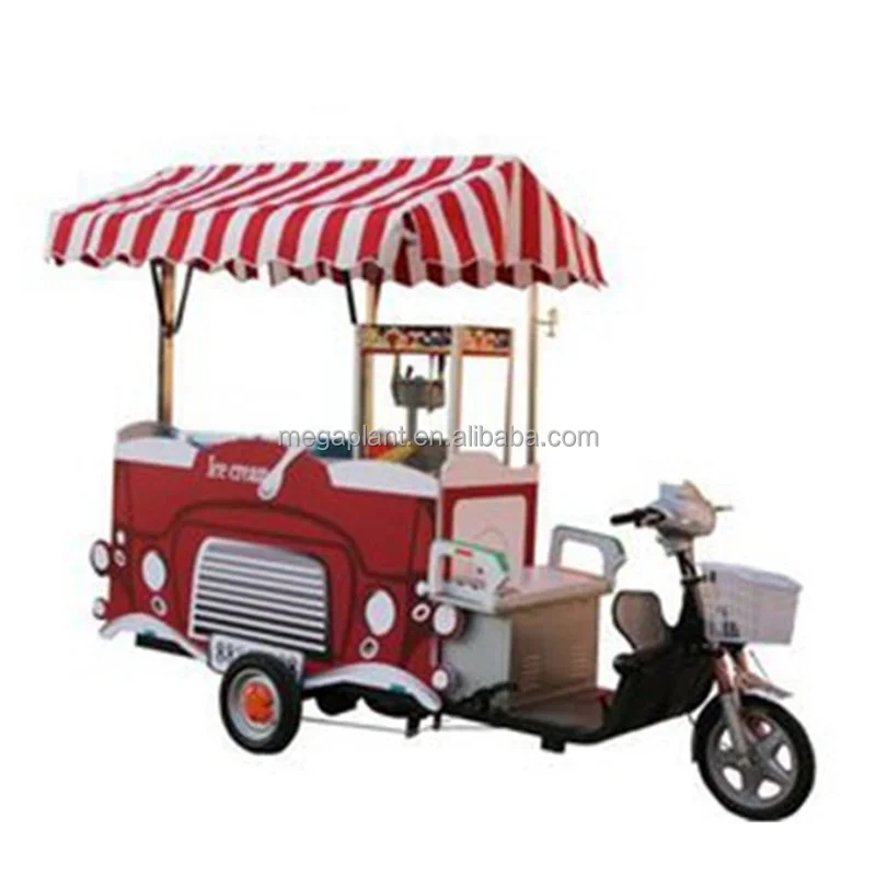 Китайская уличная Мобильная велосипедная тележка для мороженого