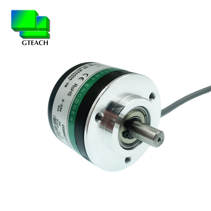 50mm out diameter shaft 8mm type incremental rotary encoder 5-24V 100ppr