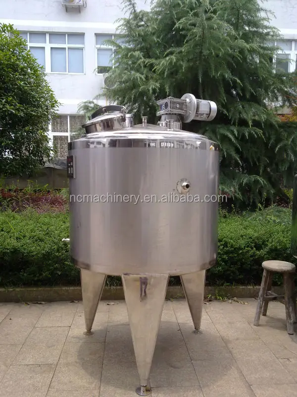 Electric Stainless Steel Milk Buffer Tank With Cooling Jacket and Mixing Padder
