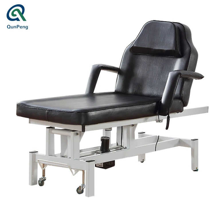 Black treatment tatoo chair beauty bed adjustable care  massage facial bed