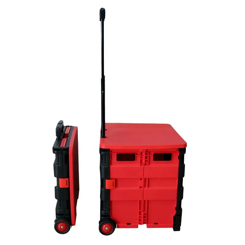 Bafuluo OEM High Quality 2 Wheels Shopping Plastic Go Carts folding shopping cart for camping