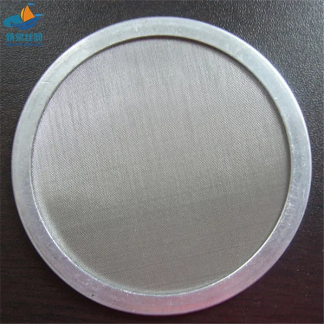 50 micron round screen filter disc 304 stainless steel etched 250 mesh wire