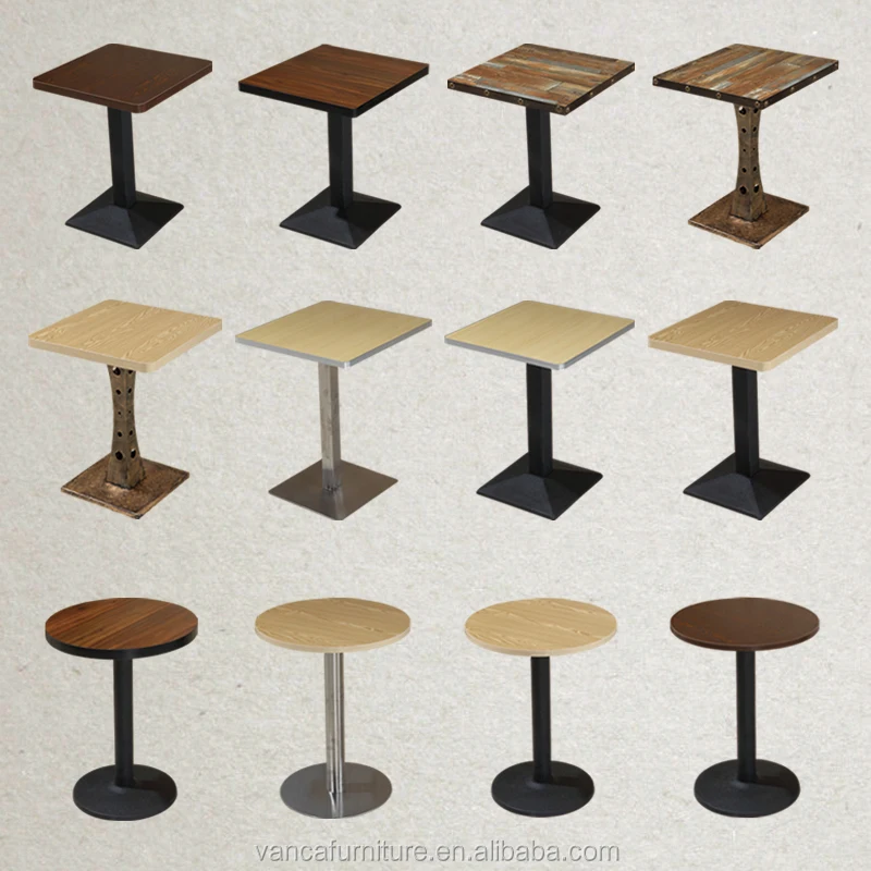 Popular antique wood restaurant furniture dining tables