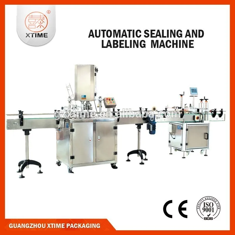 China stainless steel automatic sealing machine, plastic bottle automatic sealing machine