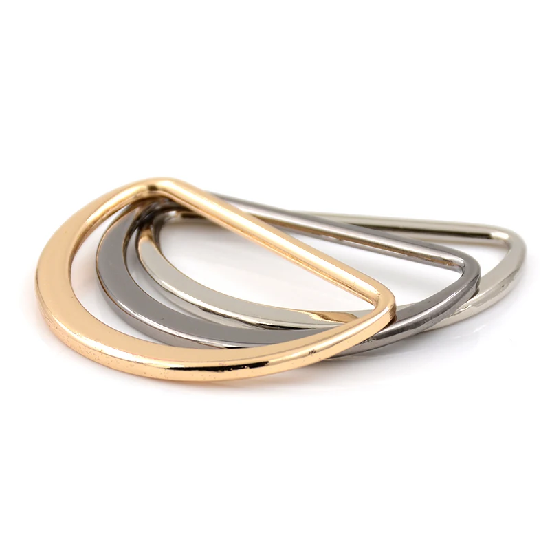 
Interlocking zinc alloy metal D shaped belt metal buckle 