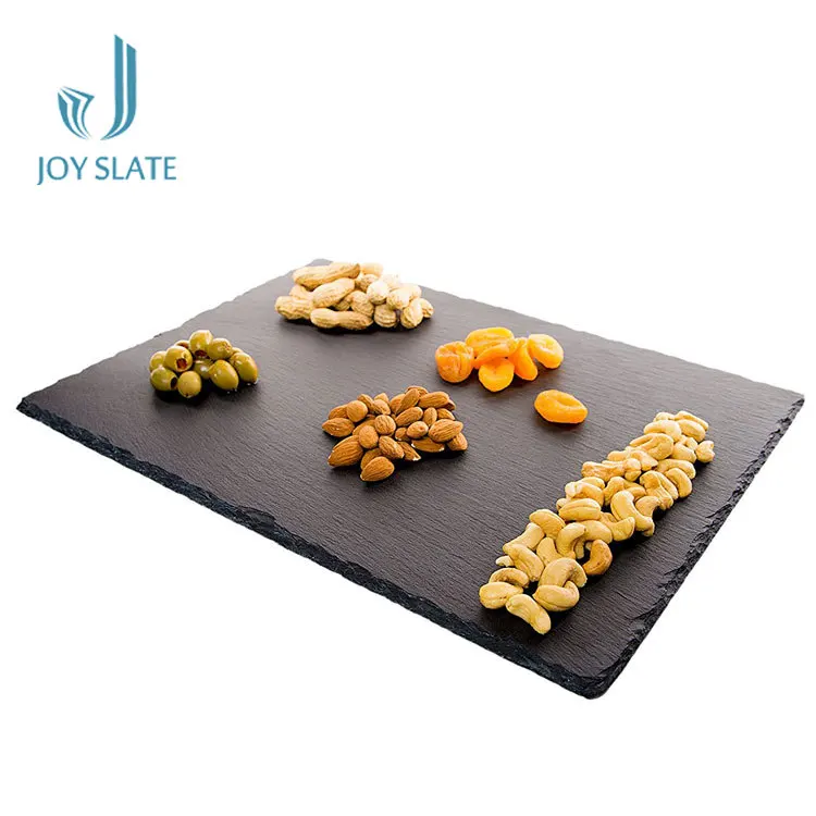 Недорогой черный европейский сервировочный поднос высокого качества, отличные Деревянные Подносы из натурального камня, сланец, доска для сыра, китайская тарелка