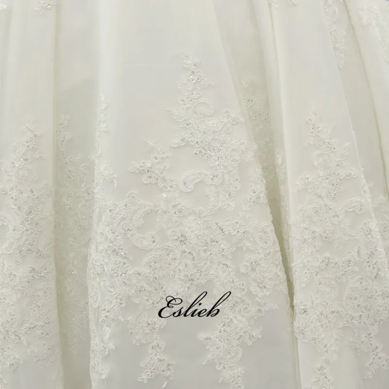 Eslieb SJ026 Elegant Gold Wedding Dresses With Sequins Ball Gown Arabic Luxurious Wedding Gowns dress 2019 Robe