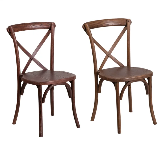 X Back Cross Back Chair  Wood