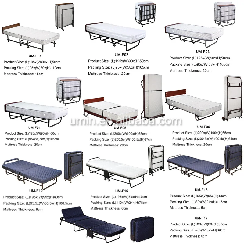 Portable Single Size Memory Foam Folding Bed For Adults