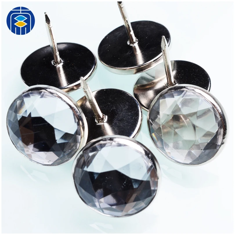 
China Manufacturer Decorative Nail Button Upholstery Acrylic Buttons For Sofa Decoration 