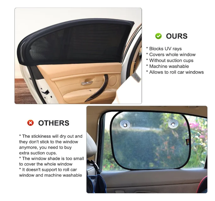 2pcs sun visor for car and baby block uv rays and protect your child and animal