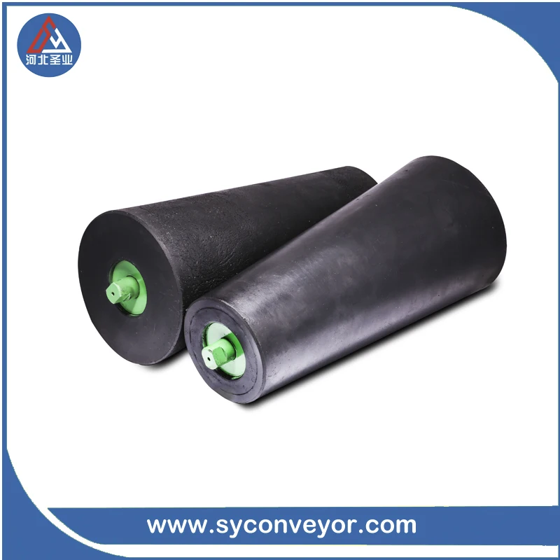 
belt conveyor wear resistant carrier taper self aligning idler rollers 